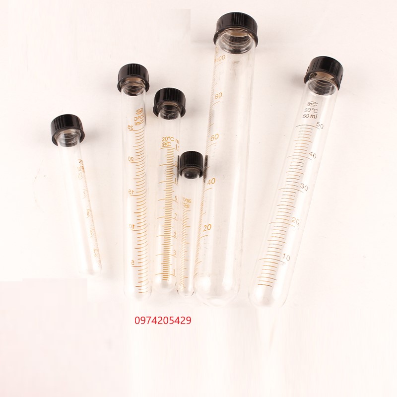 Ống nghiệm chia vạch 30ml có nắp