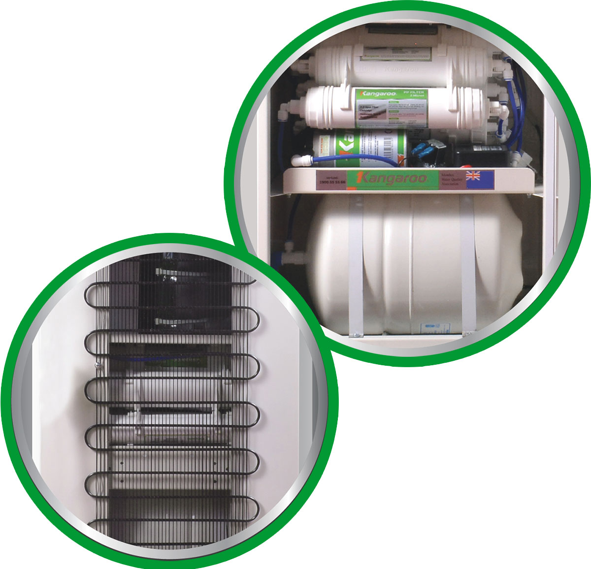 Máy lọc nước 2 vòi Kangaroo Hydrogen KG100HK