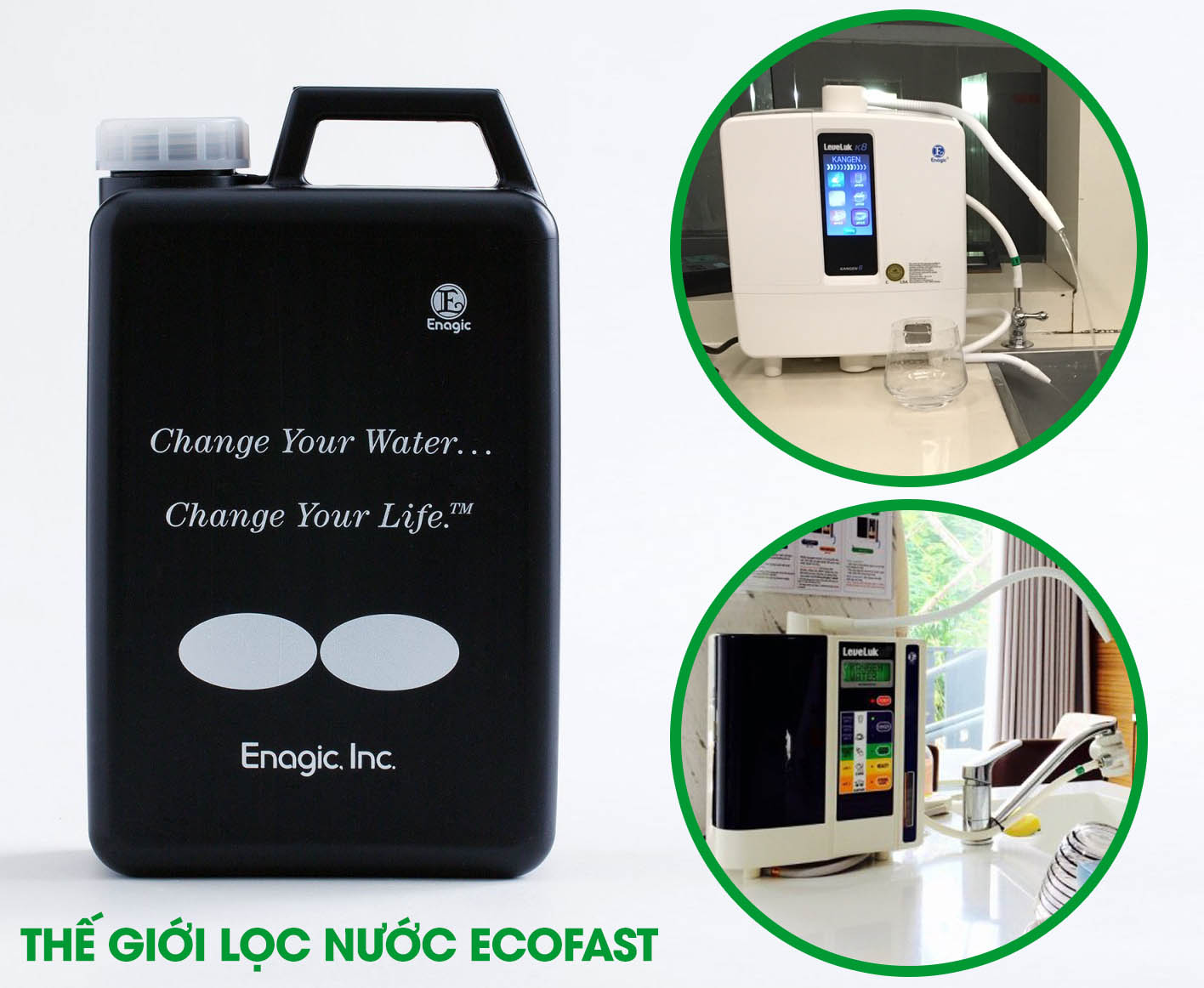 Bình đựng nước điện giải Kangen 2 lít màu đen