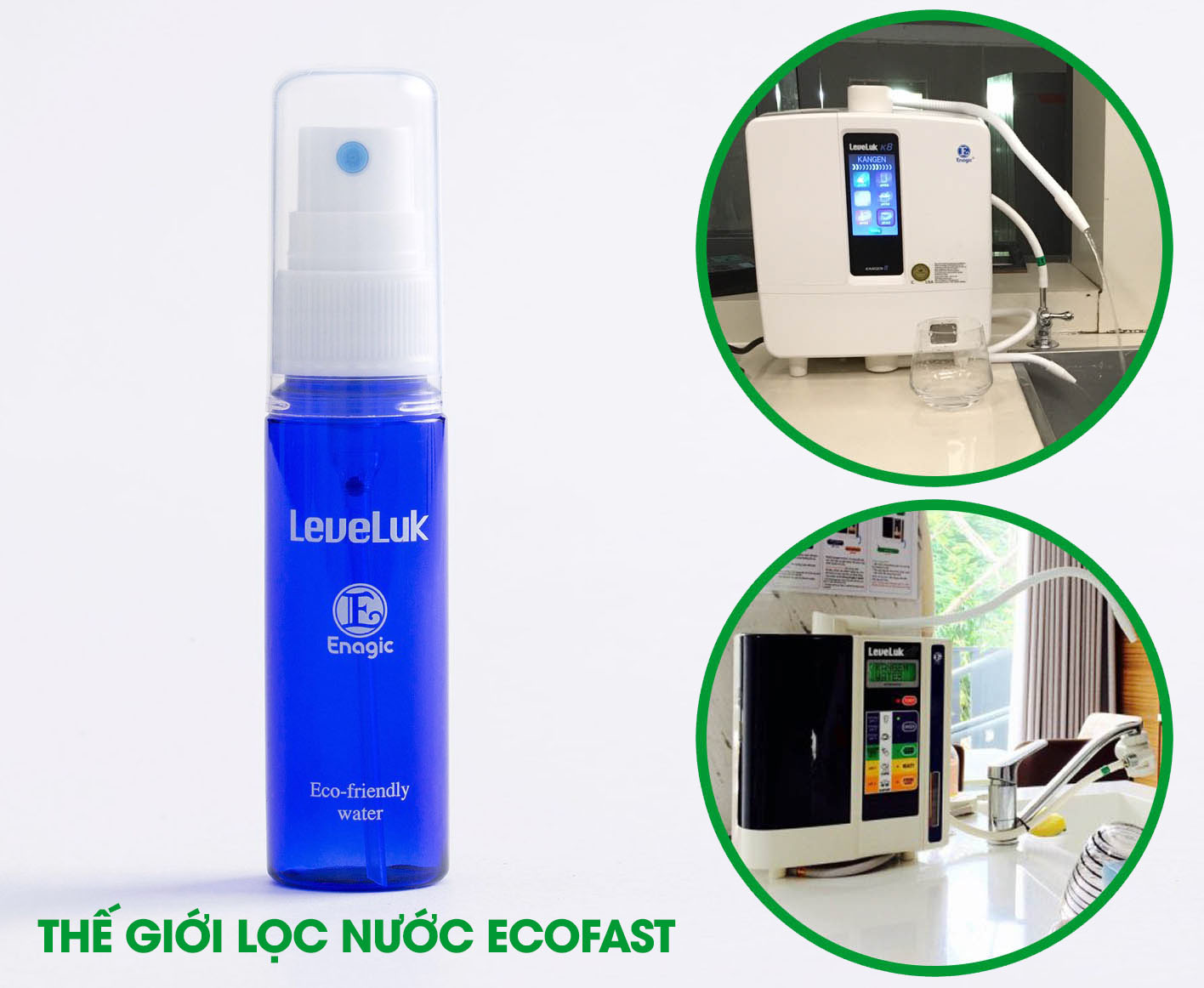 Bình xịt nước điện giải Enagic 60 ml - Màu Xanh