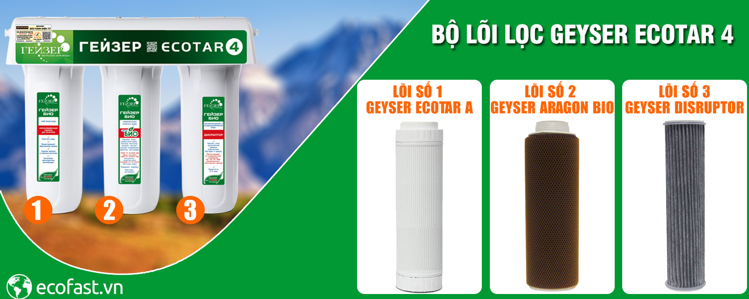 Bộ lõi lọc nước Geyser Ecotar 4