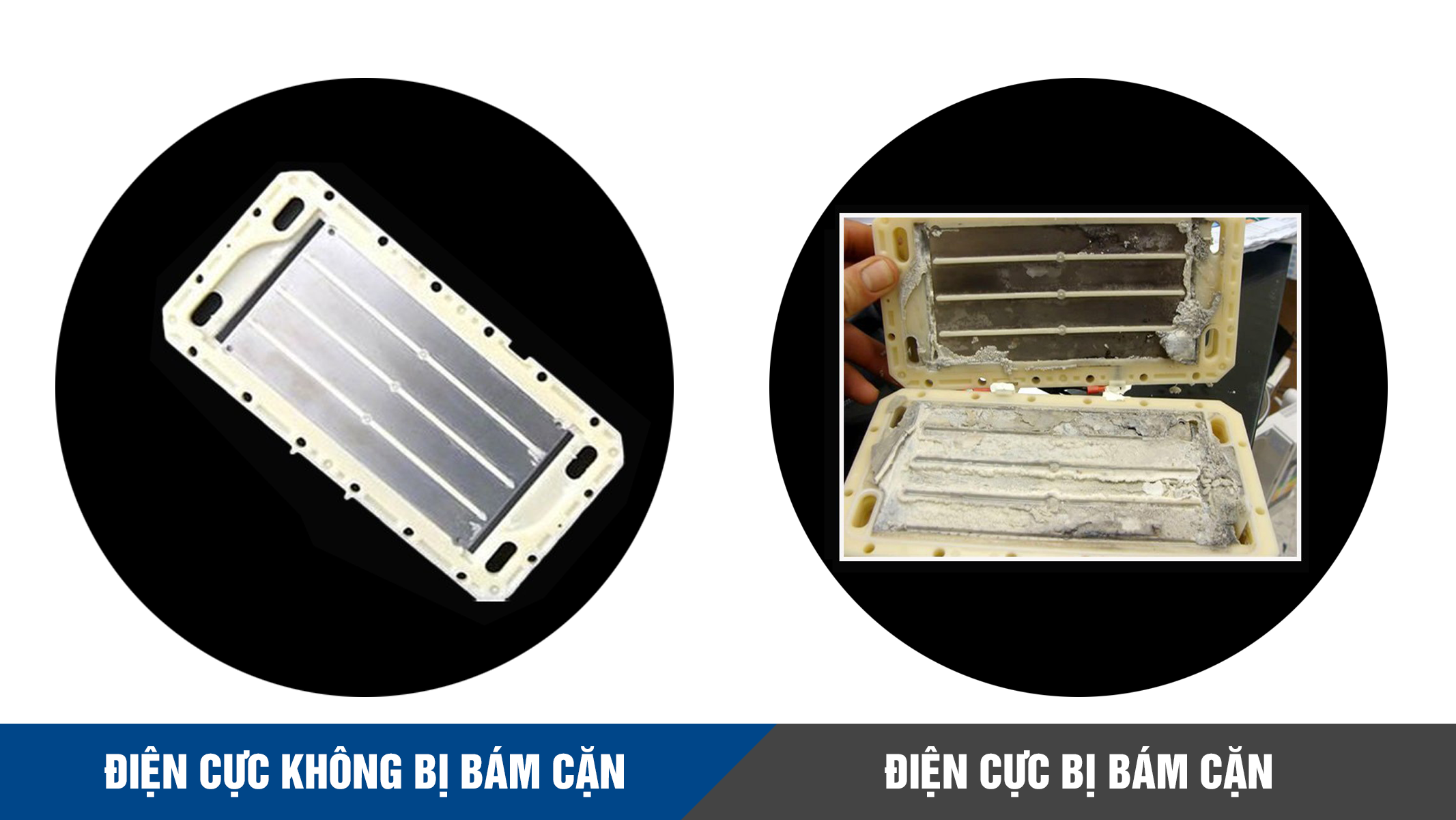 Chồng bám cặn điện cực ion kiềm