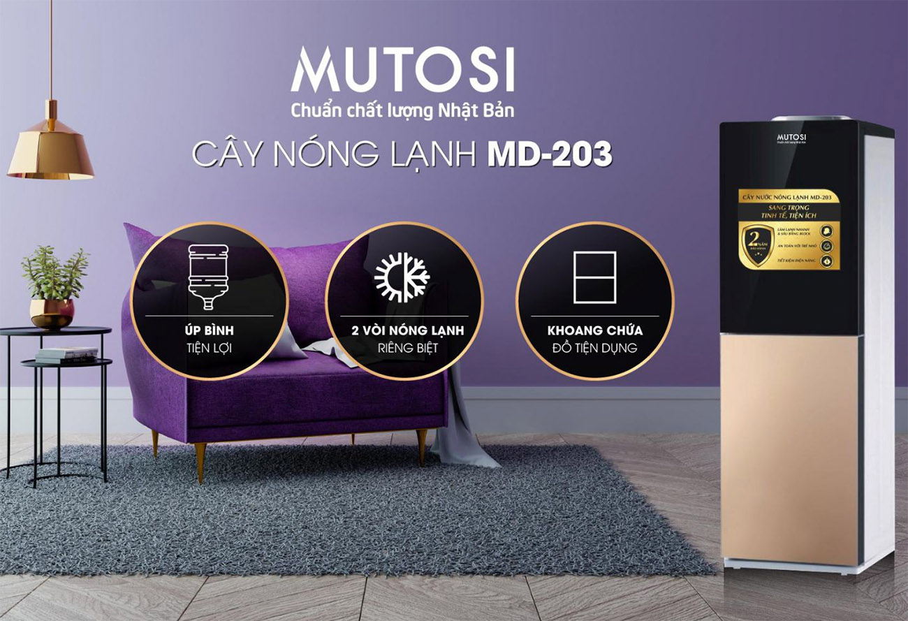 Cây nước nóng lạnh Mutosi MD-203 chính hãng