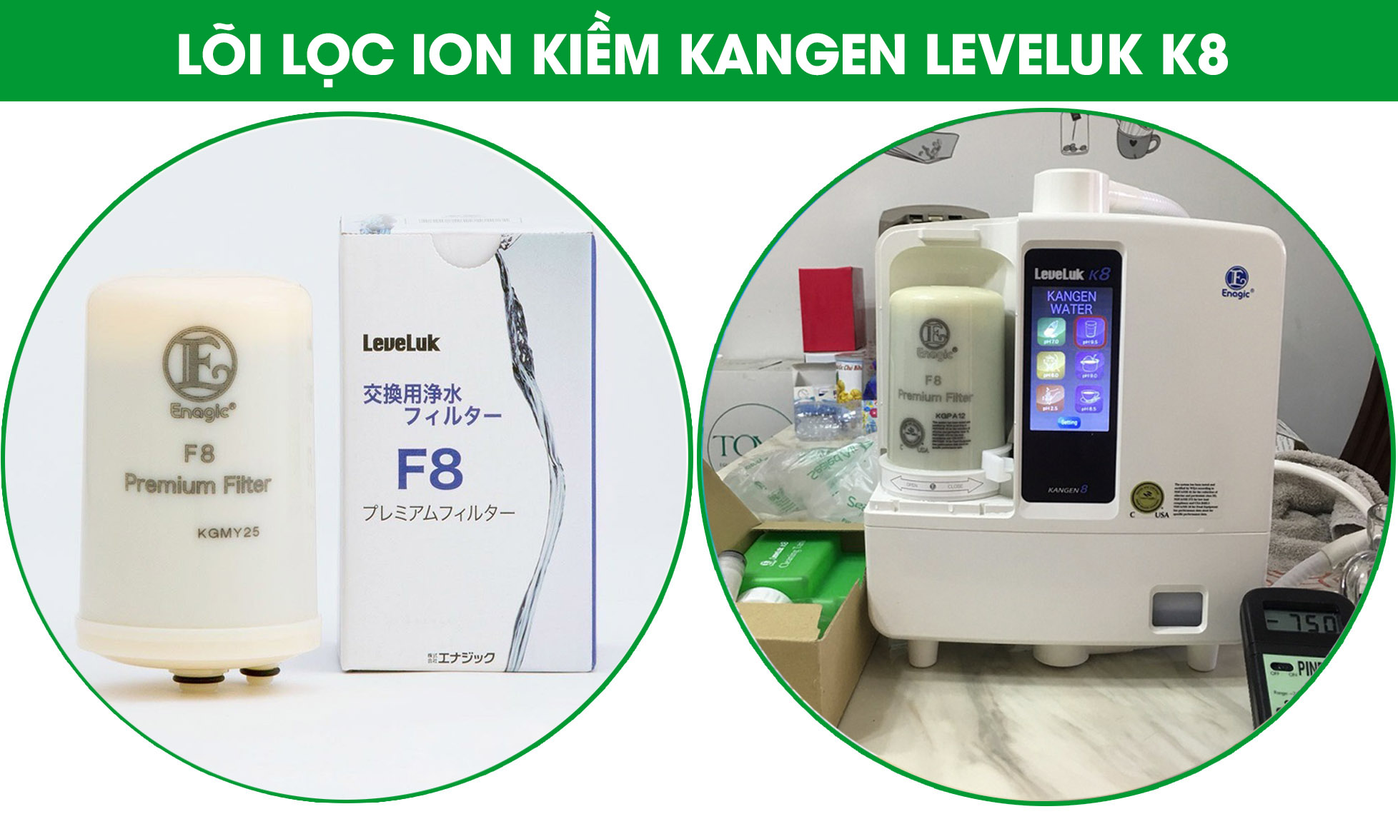 Lõi lọc nước máy điện giải Kangen K8 Ecofast