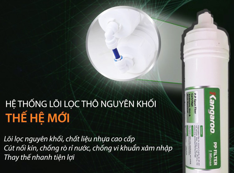 Máy lọc nước 2 vòi Kangaroo Hydrogen KG100HK