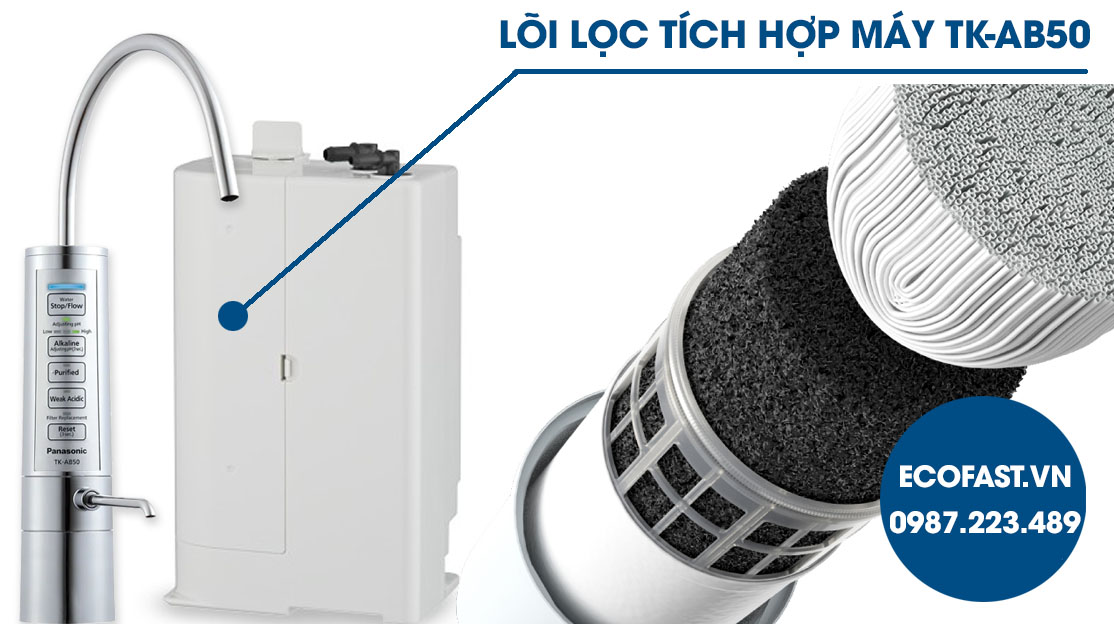 Thay lõi lọc ion kiềm Panasonic TK-AB50