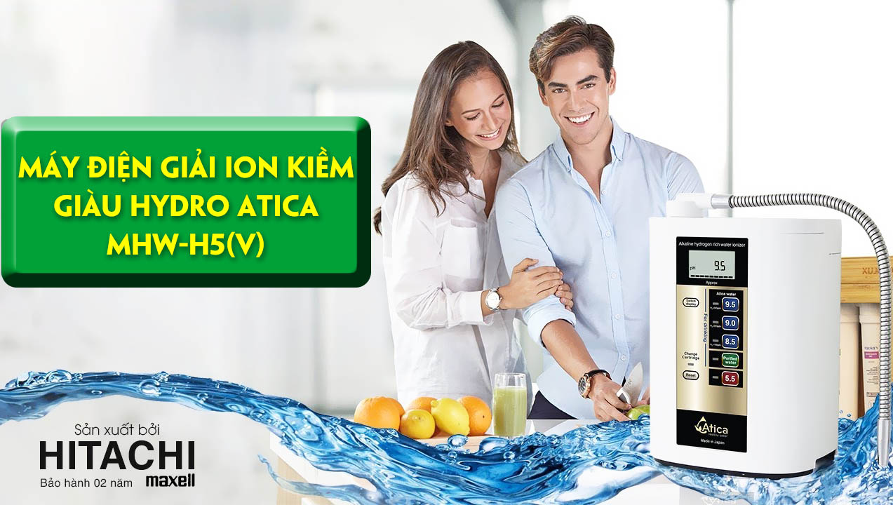 Máy điện giải ion kiềm giàu hydro Atica