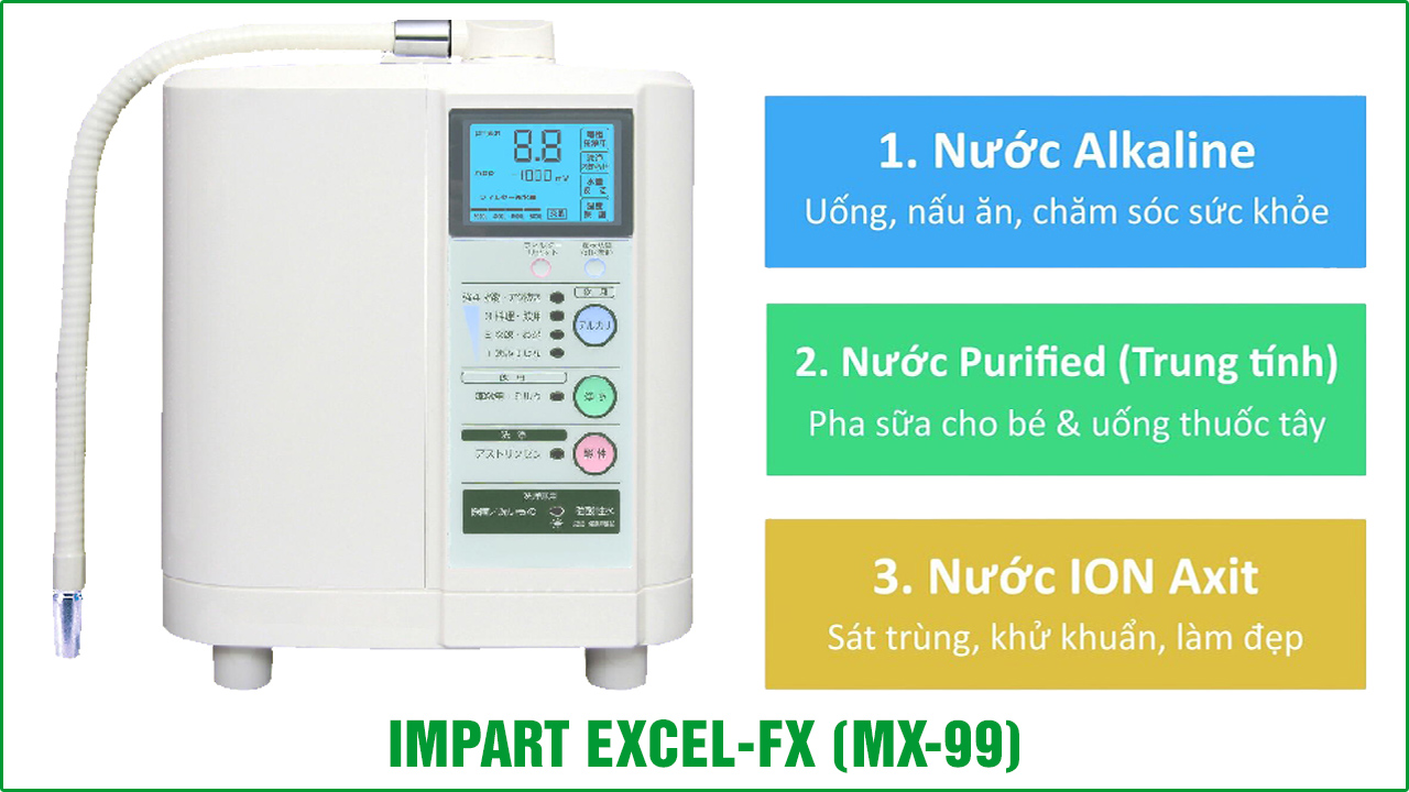 Máy điện giải ion kiềm Impart Excel-FX (MX-99)