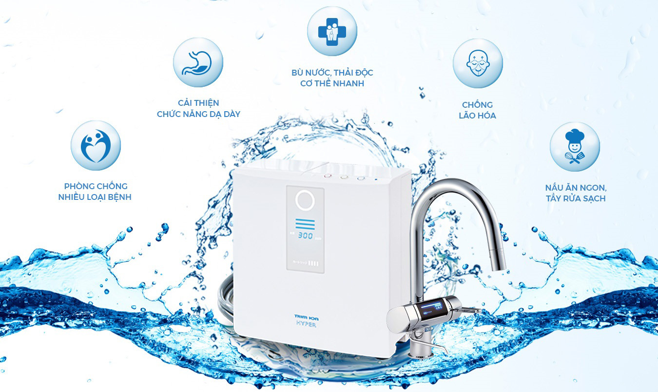 Top 5 máy lọc nước ion kiềm đang hot nhất thị trường hiện nay 7 Máy điện giải nước ion kiềm Trimion Hyper Ecofast