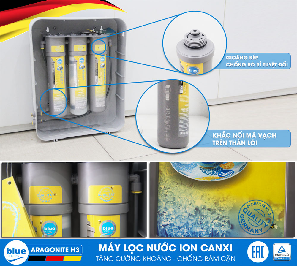 Máy lọc nước ION CANXI BlueFilters Aragonite H3