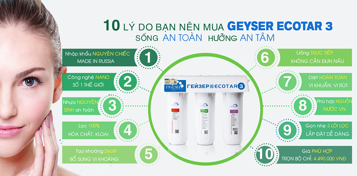 Bộ lõi lọc Geyser Ecotar 3