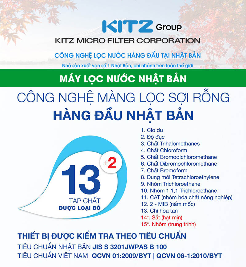 Máy lọc nước nóng lạnh KITZ Nhật Bản - Màu Trắng
