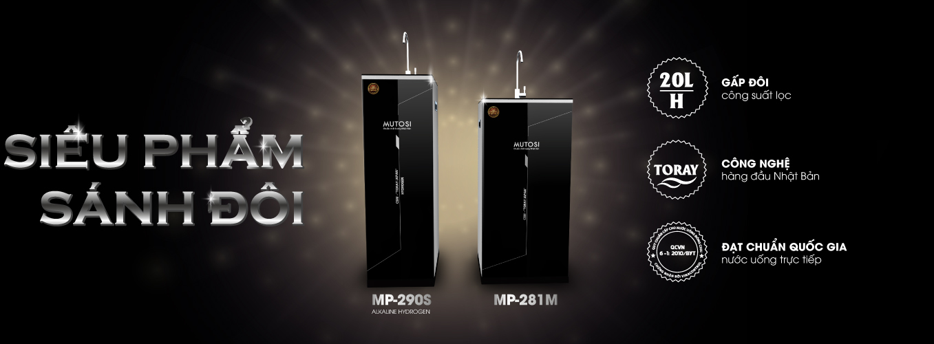 Máy lọc nước Mutosi MP-281 tiêu chuẩn Nhật Bản