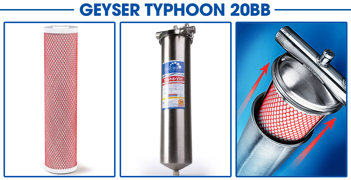 Hệ lọc tổng Geyser Typhoon 20BB made in Russia