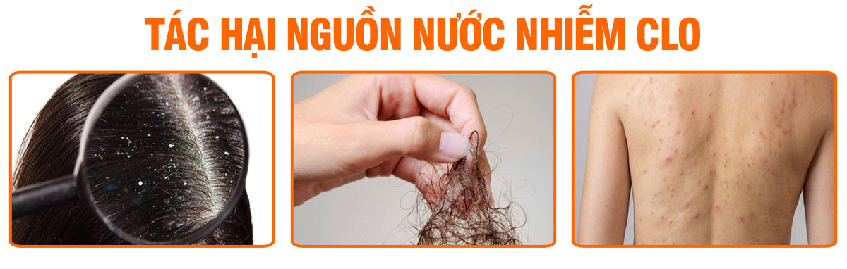 Tác hại nước nhiễm clo dư với sức khỏe