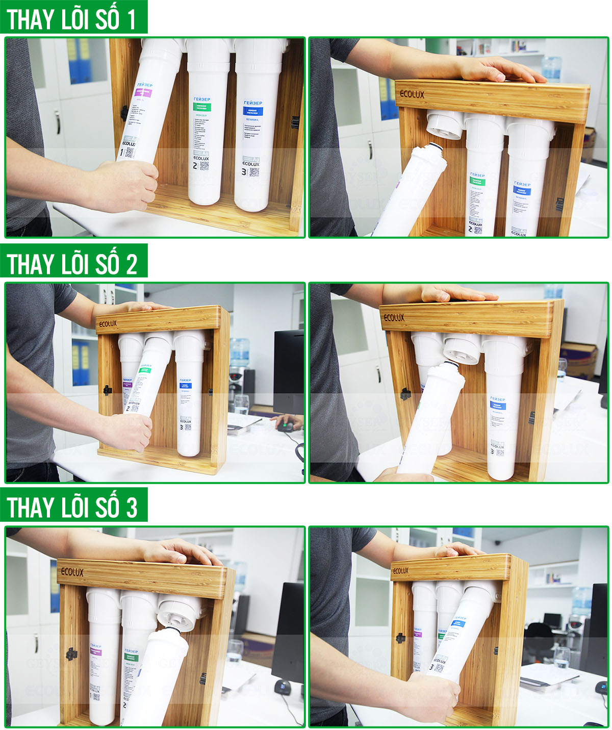 Bộ lõi lọc Geyser Ecolux