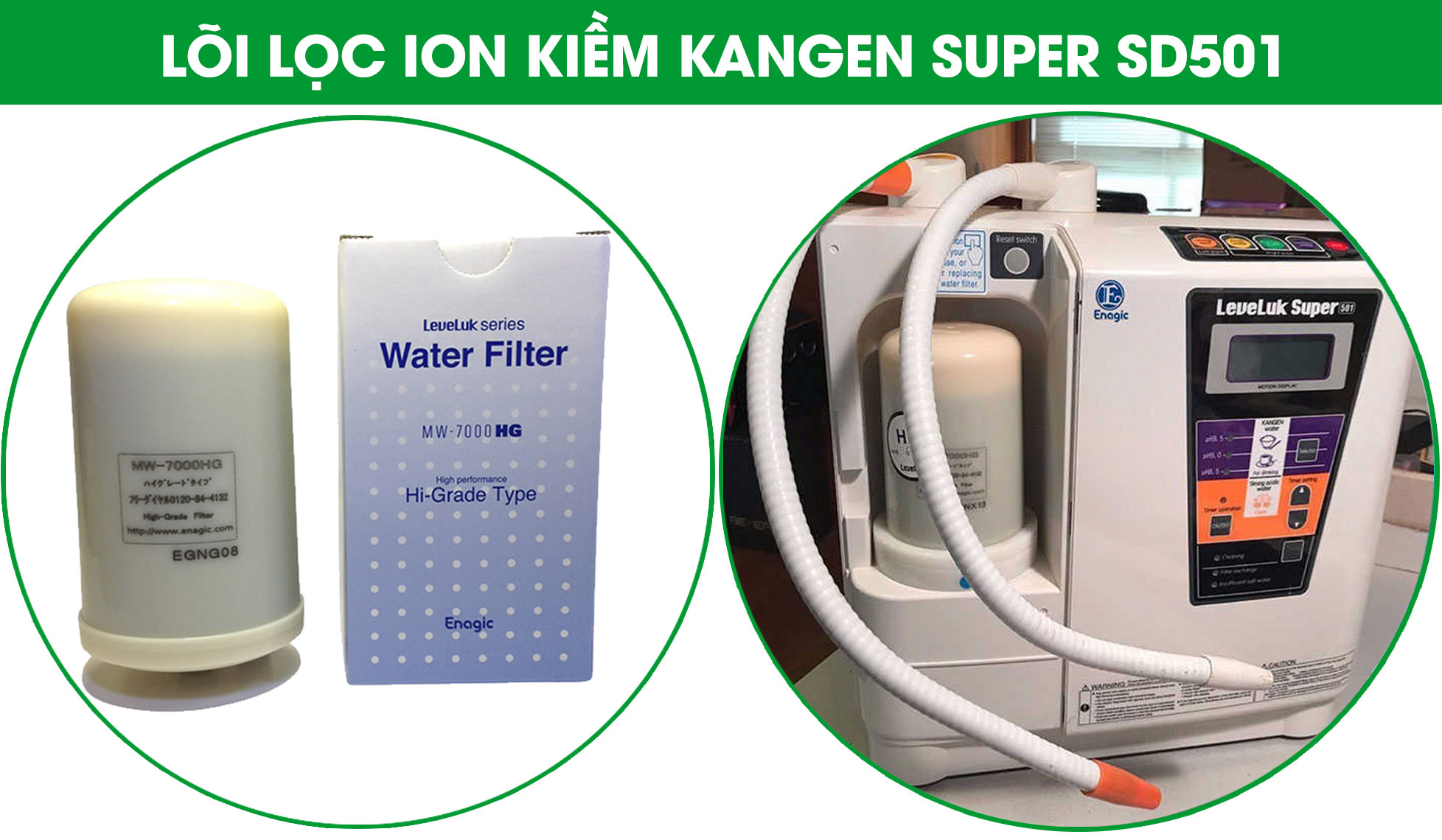 Lõi lọc ion kiềm Kangen Supper 501 Ecofast
