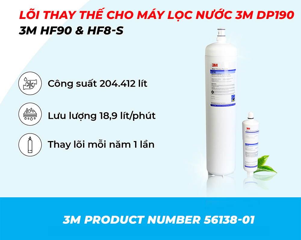 Lõi lọc nước uống công suất lớn 3M DP190 made in USA