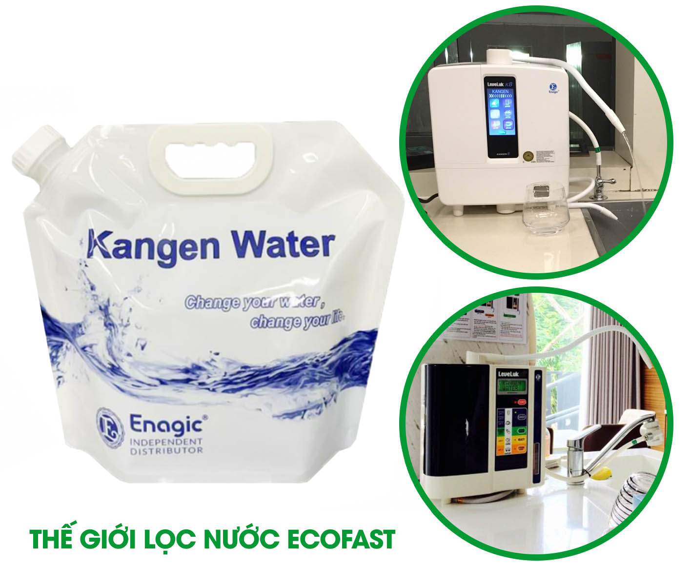 Túi đựng nước điện giải ion kiềm Kangen 5 lít - Màu Trắng
