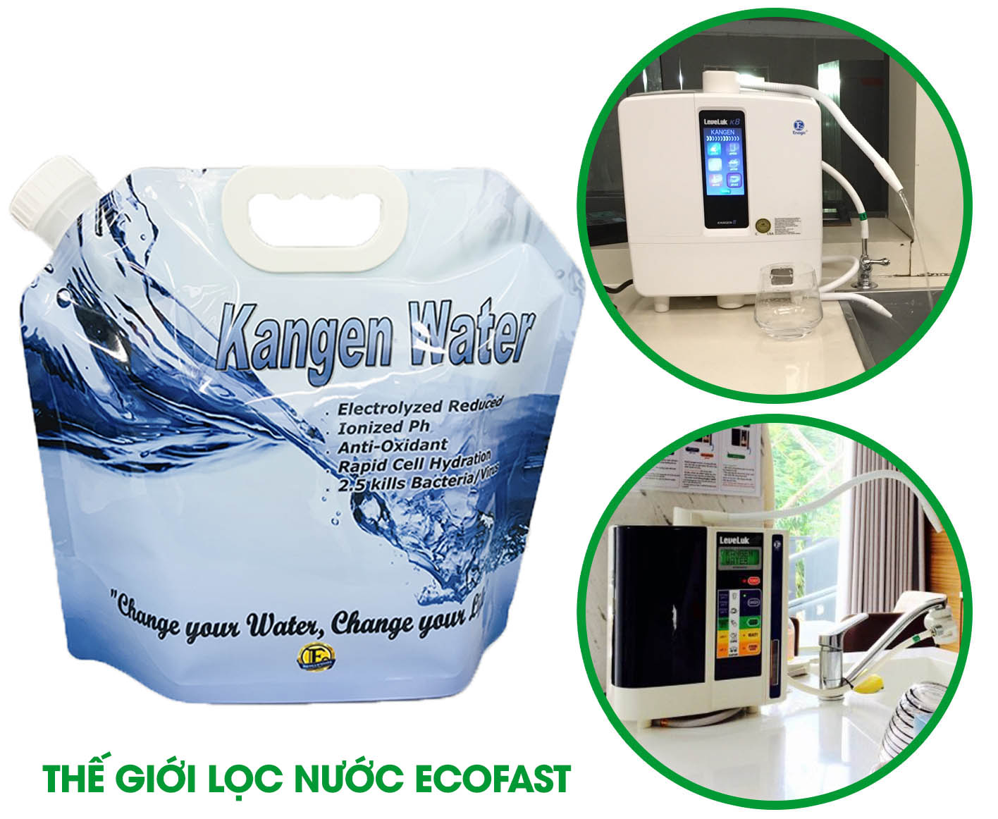 Túi đựng nước điện giải ion kiềm Kangen 5 lít - Màu Xanh Dương