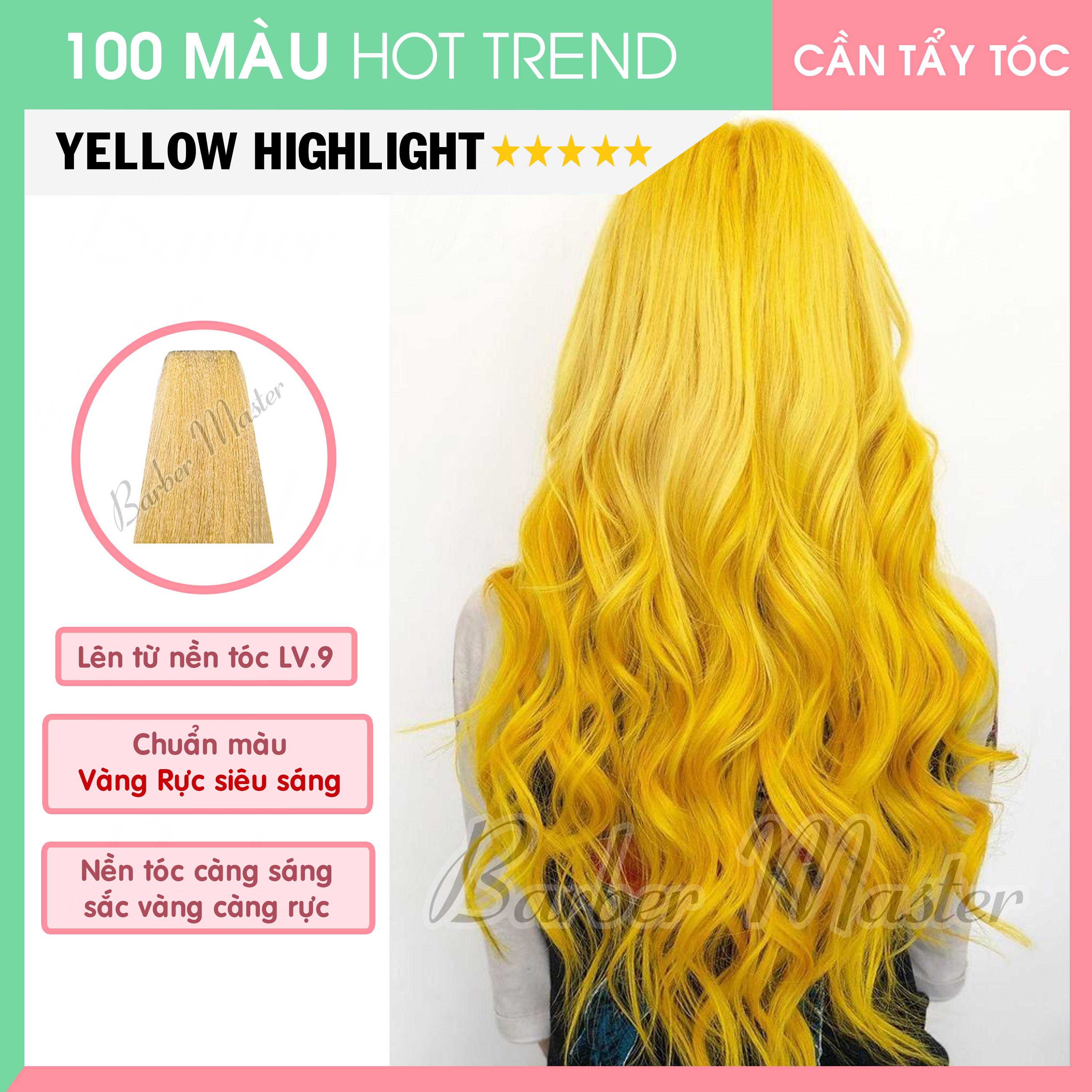 Nhà phân phối chuyên bỏ sỉ số lượng lớn thuốc nhuộm màu vàng rực chất lượng, lên màu nhanh, chuẩn