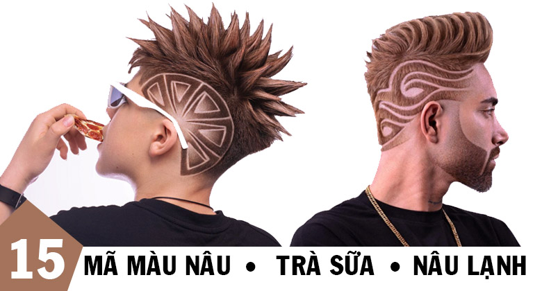 Thuốc nhuộm tóc màu Nâu & Vàng l dành cho Barber shop tóc nam l Hair salon tóc nữ