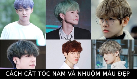Cách cắt tóc nam và phối nhuộm màu siêu đẹp