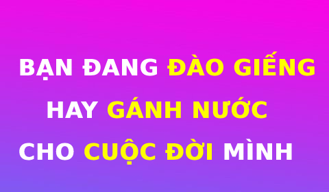 BẠN ĐANG ĐÀO GIẾNG HAY GÁNH NƯỚC CHO CUỘC ĐỜI MÌNH?