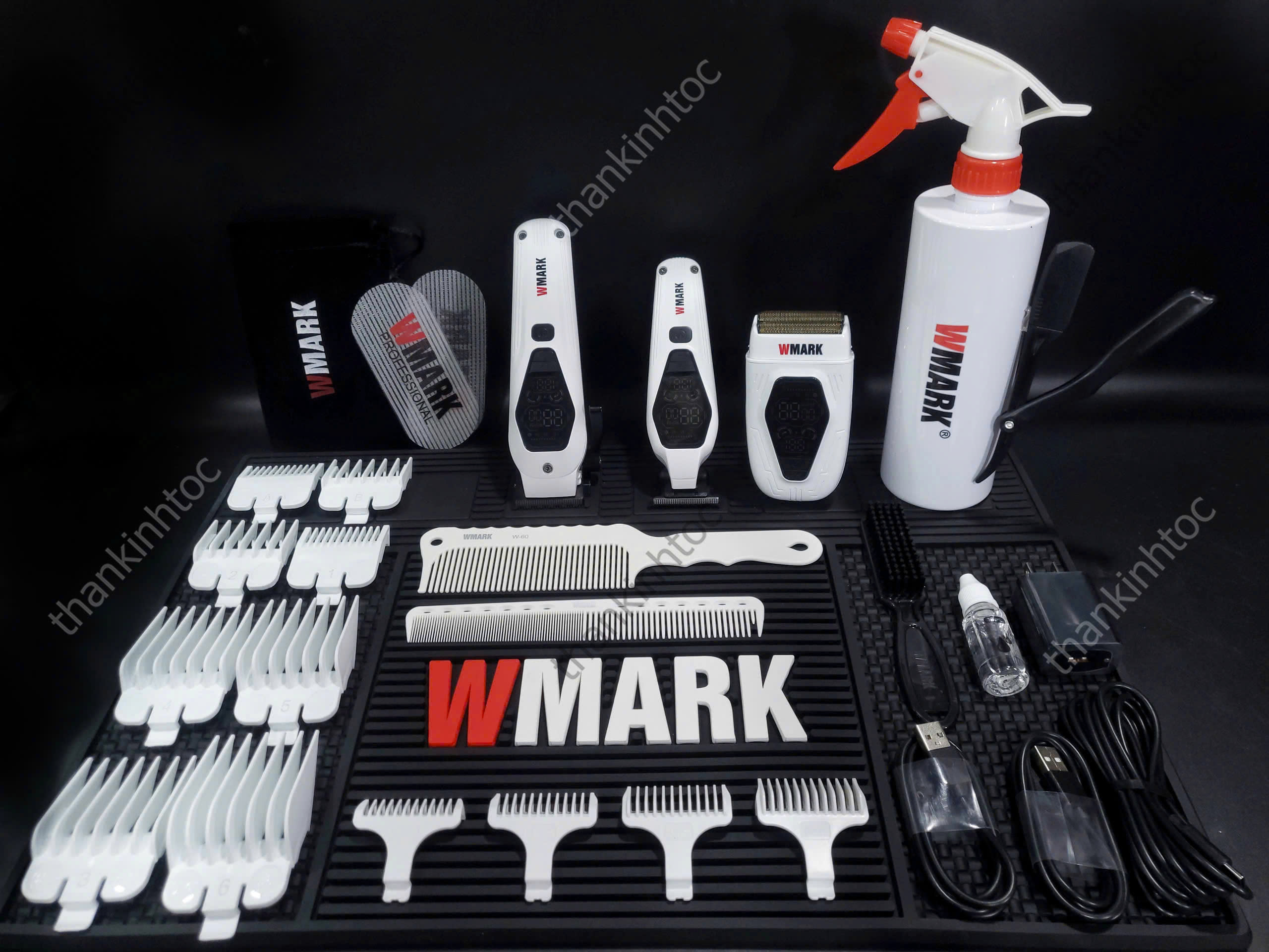 Combo Tông Đơ WMARK NG-7602 Chính Hãng | Tông đơ cắt + Tông đơ viền + Máy cạo khô