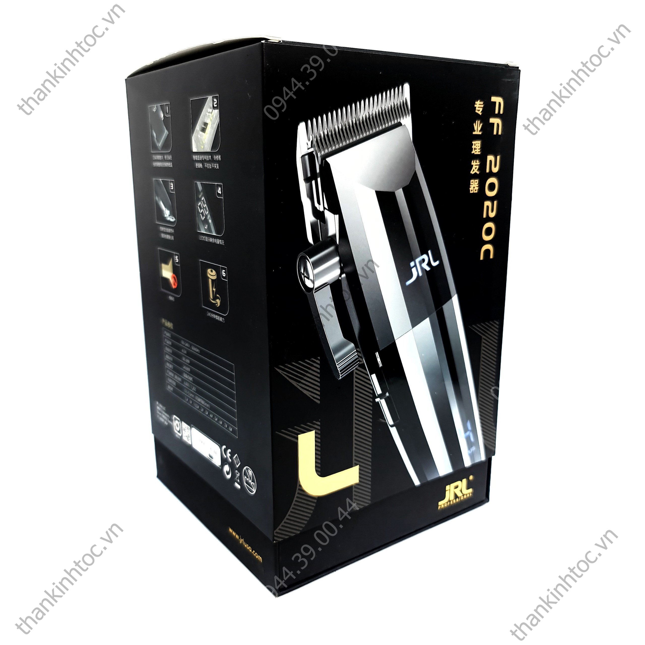 Tông Đơ Pin Lưỡi Đơn JRL Crom Chính hãng USA Bản Nội Địa