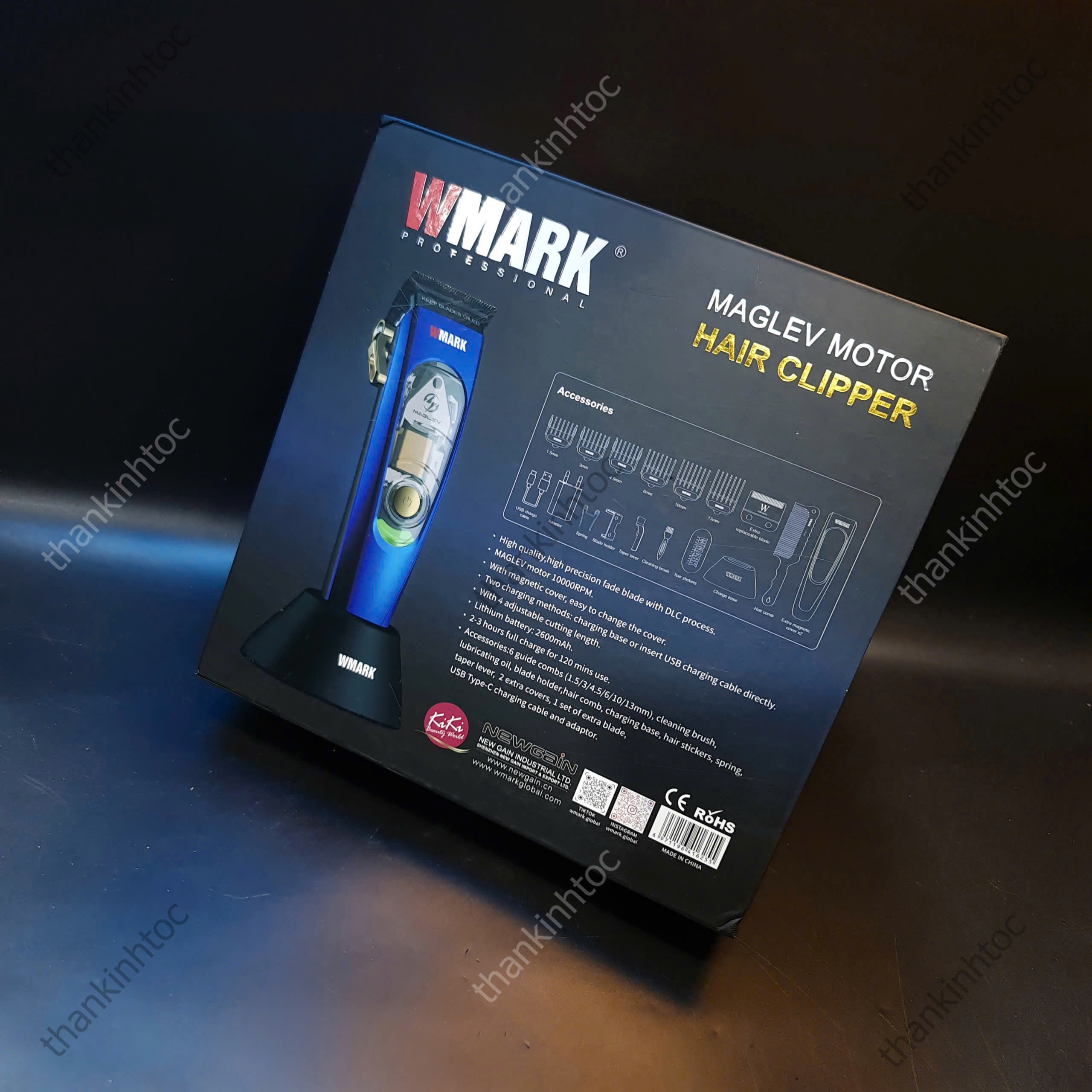 Tông Đơ Pin Từ Tính WMARK NG-9004 Chính Hãng