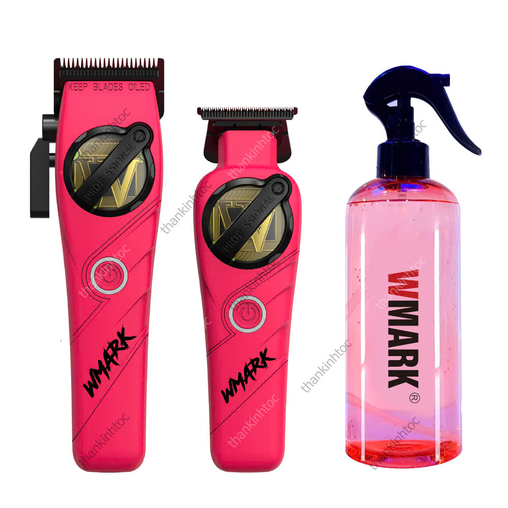 Combo WMARK NG-8613KIT Pink Chính Hãng | Tông đơ cắt + Tông viền