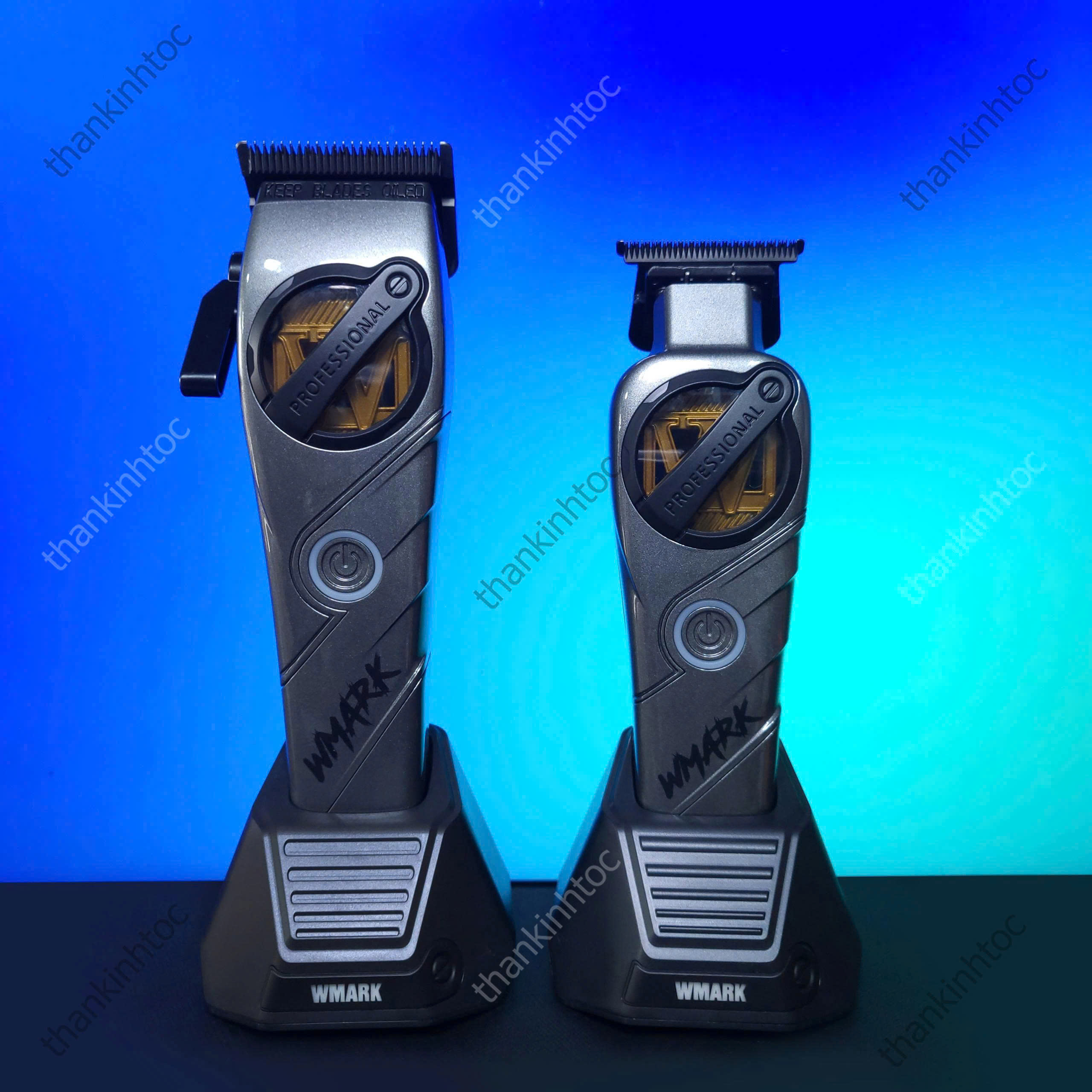 Combo WMARK NG-8613KIT Gray Chính Hãng | Tông đơ cắt + Tông viền