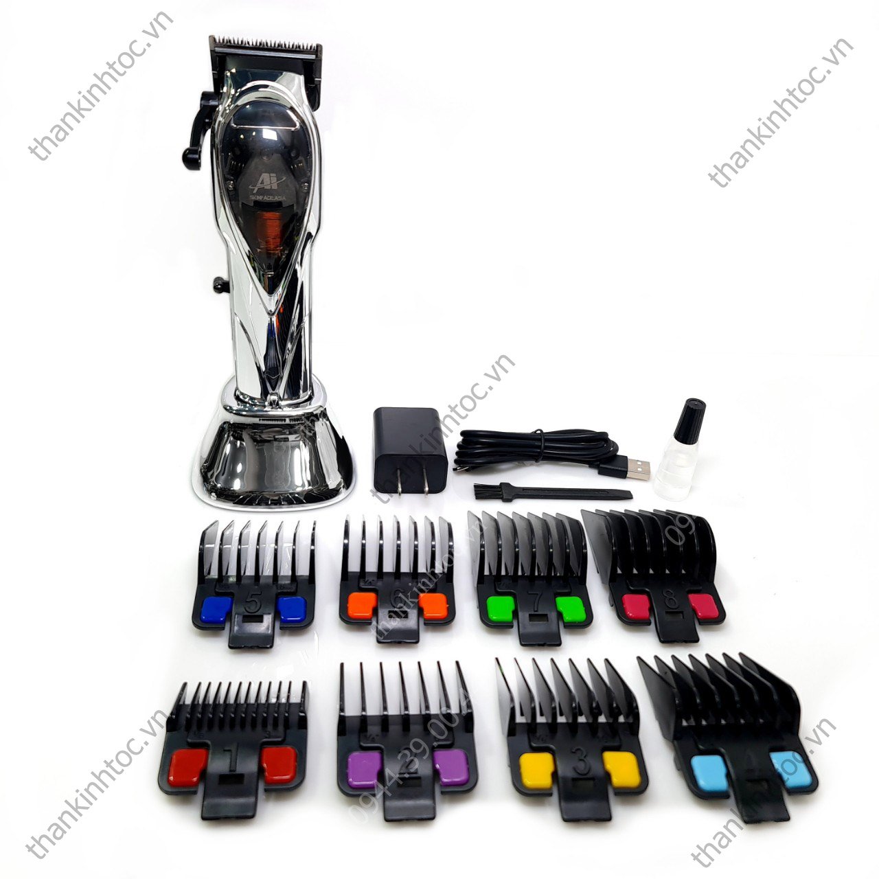 Tông Đơ Pin Lưỡi Đơn S | C NASA Silver DLC Super Motor