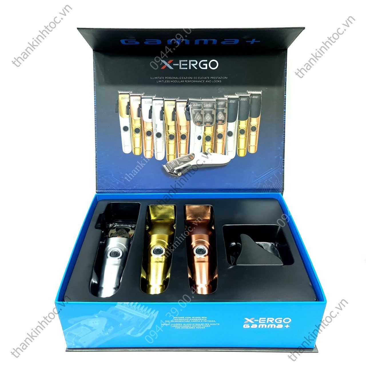 Tông Đơ Pin Gamma+ X-Ergo Magnetic Chính Hãng Italia