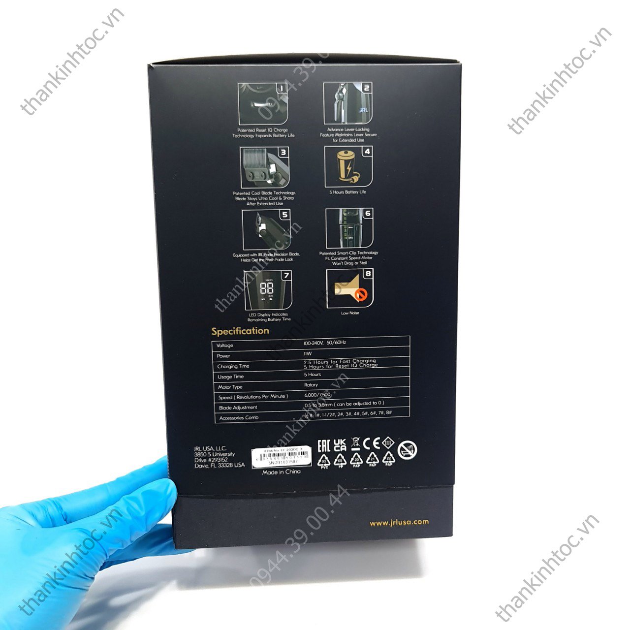 Tông Đơ Pin JRL ONYX Chính Hãng Usa