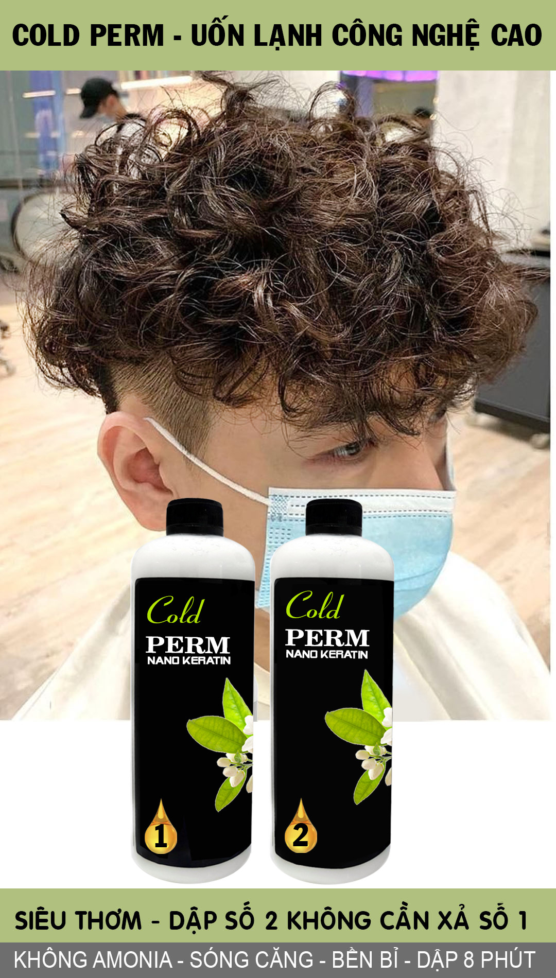 Bộ uốn lạnh giảm hư hại tóc Cold Perm Keratin Nano