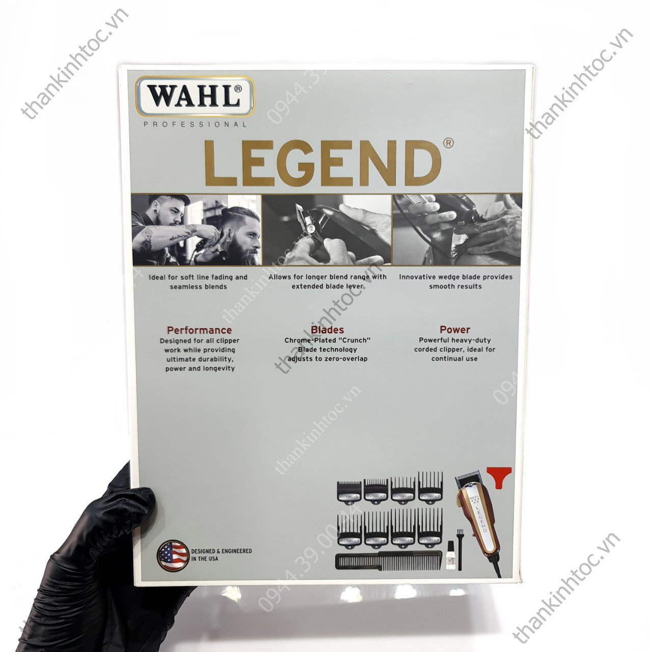 Tông đơ điện lưỡi đơn Wahl Legend chính hãng USA Bản quốc tế 220V