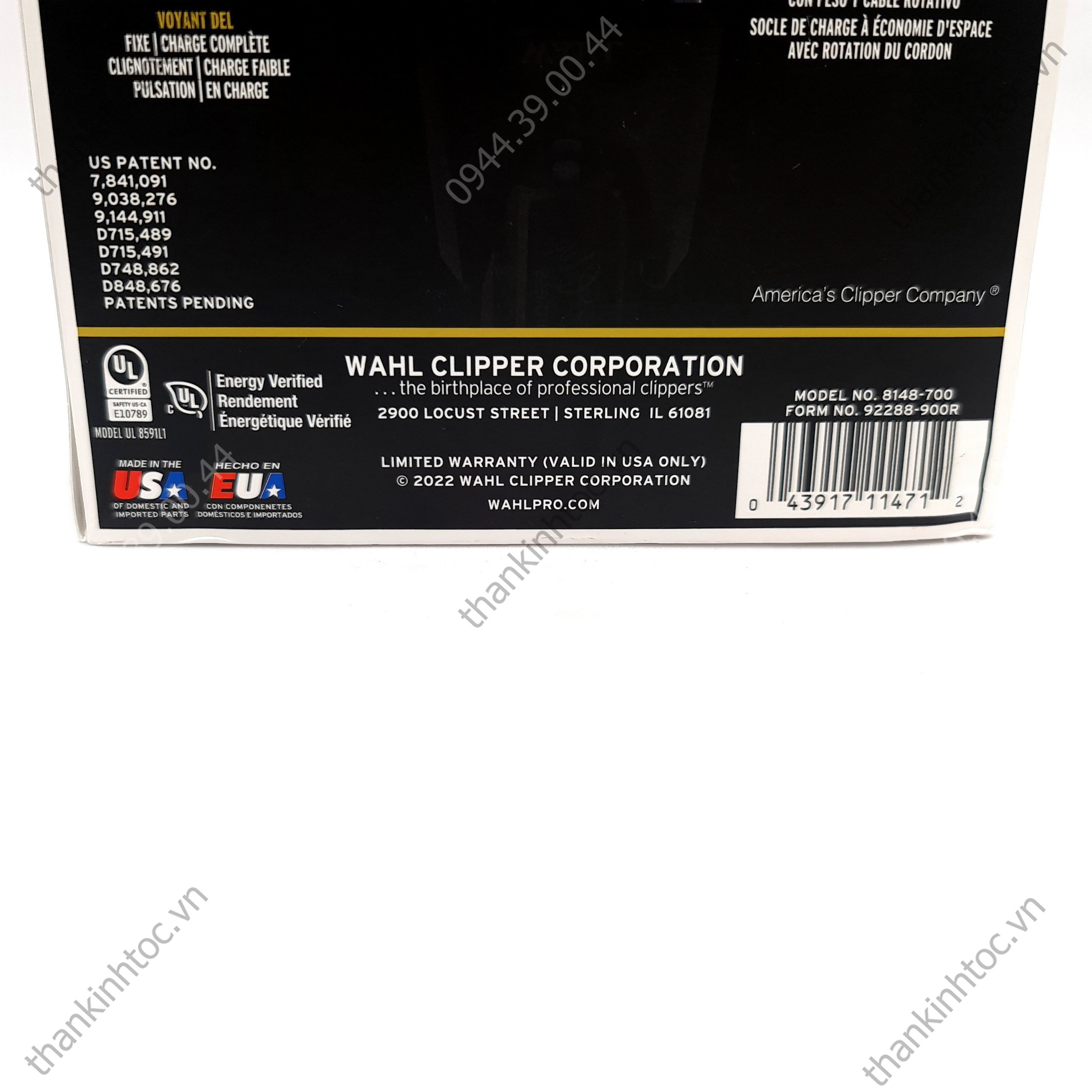 Tông Đơ Pin Lưỡi Kép Wahl Magic Gold Chính Hãng USA