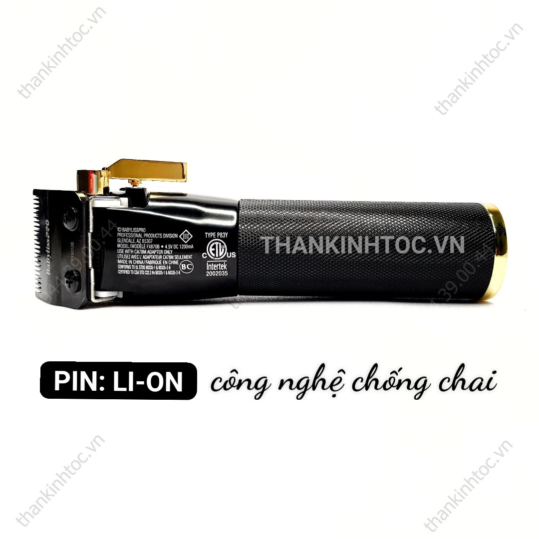 Tông đơ pin lưỡi đơn Babyliss PRO BLACK Chính hãng USA