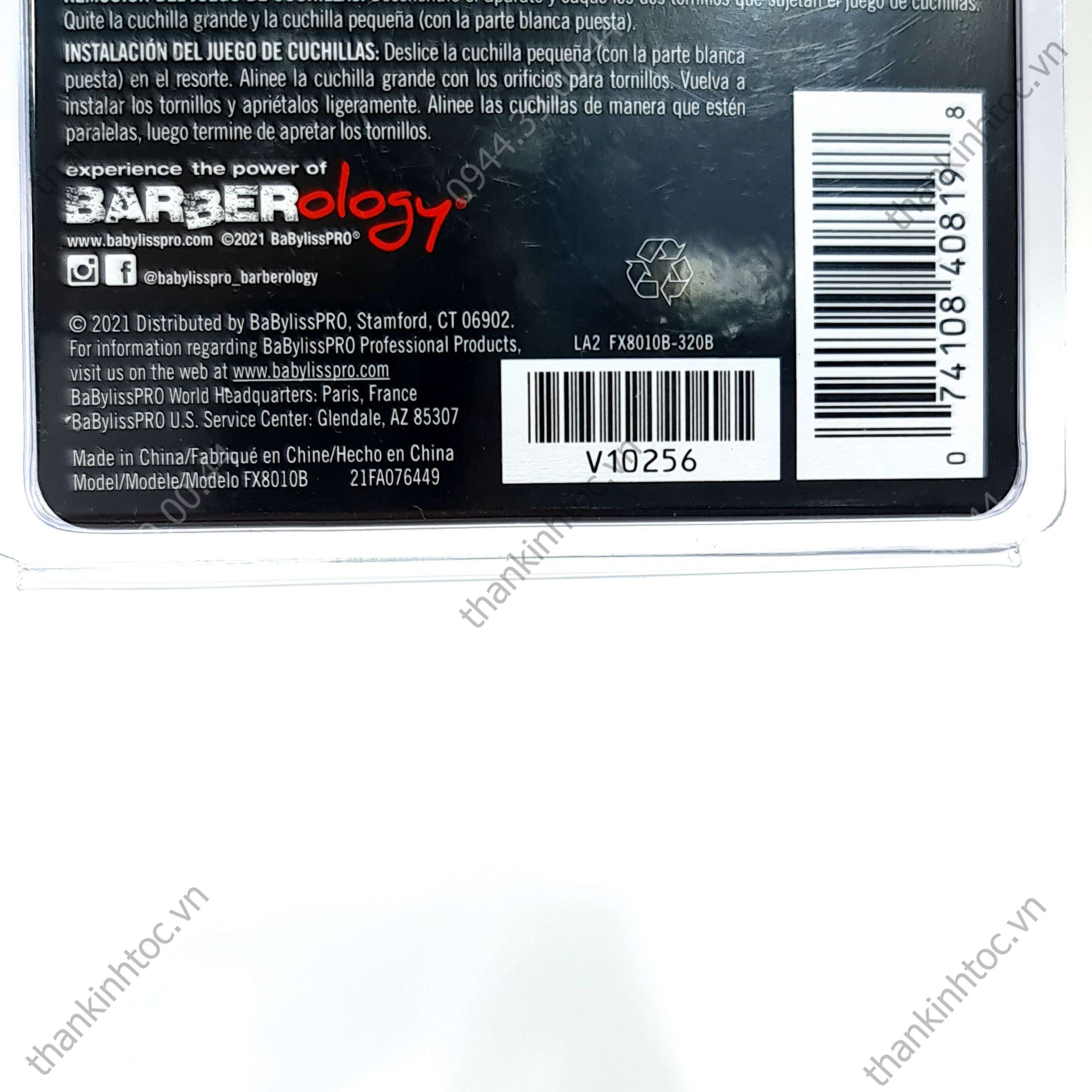 Lưỡi Đơn USA Babyliss Black Chính Hãng