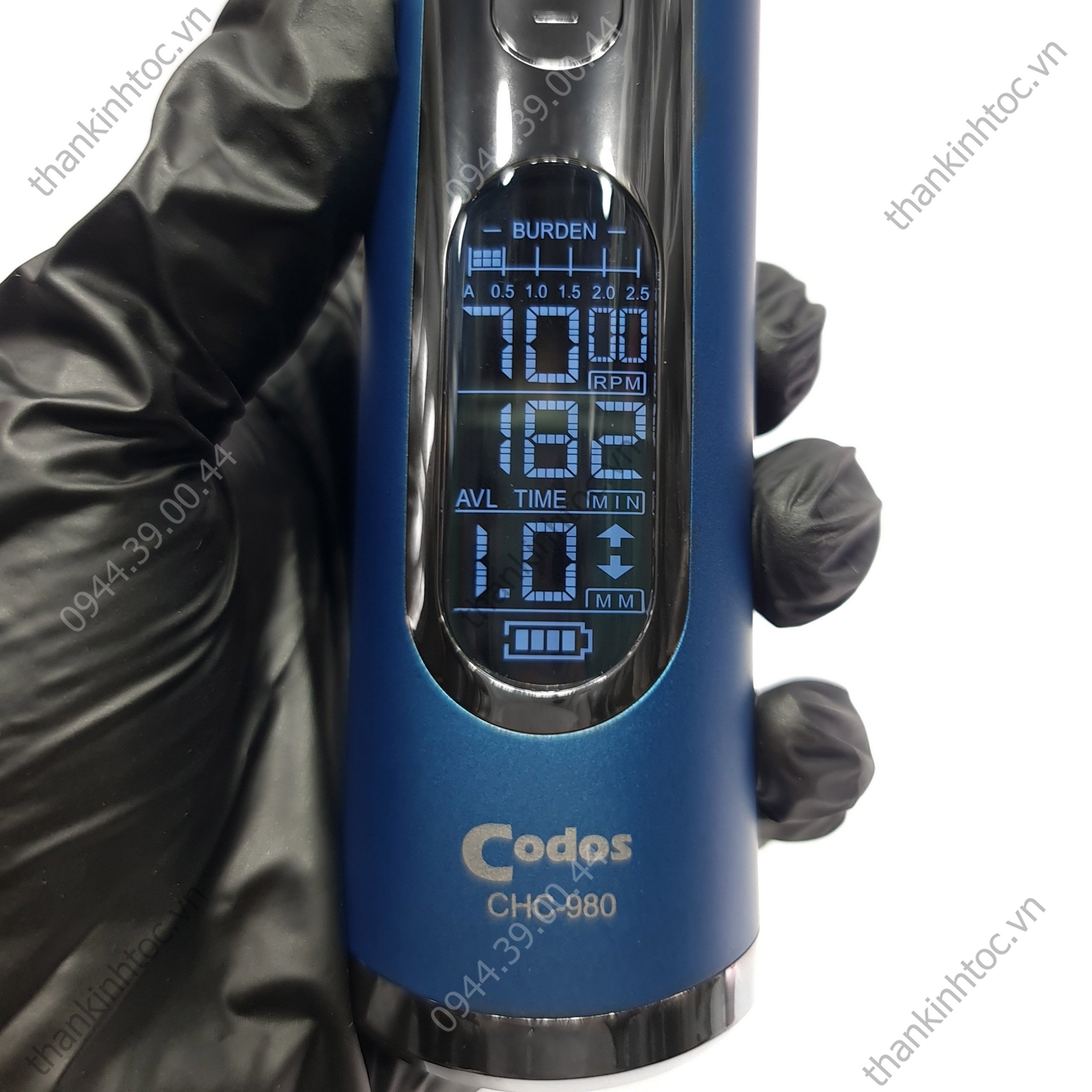 Tông đơ pin lưỡi đơn Codos 980 Pro Barbershop chính hãng