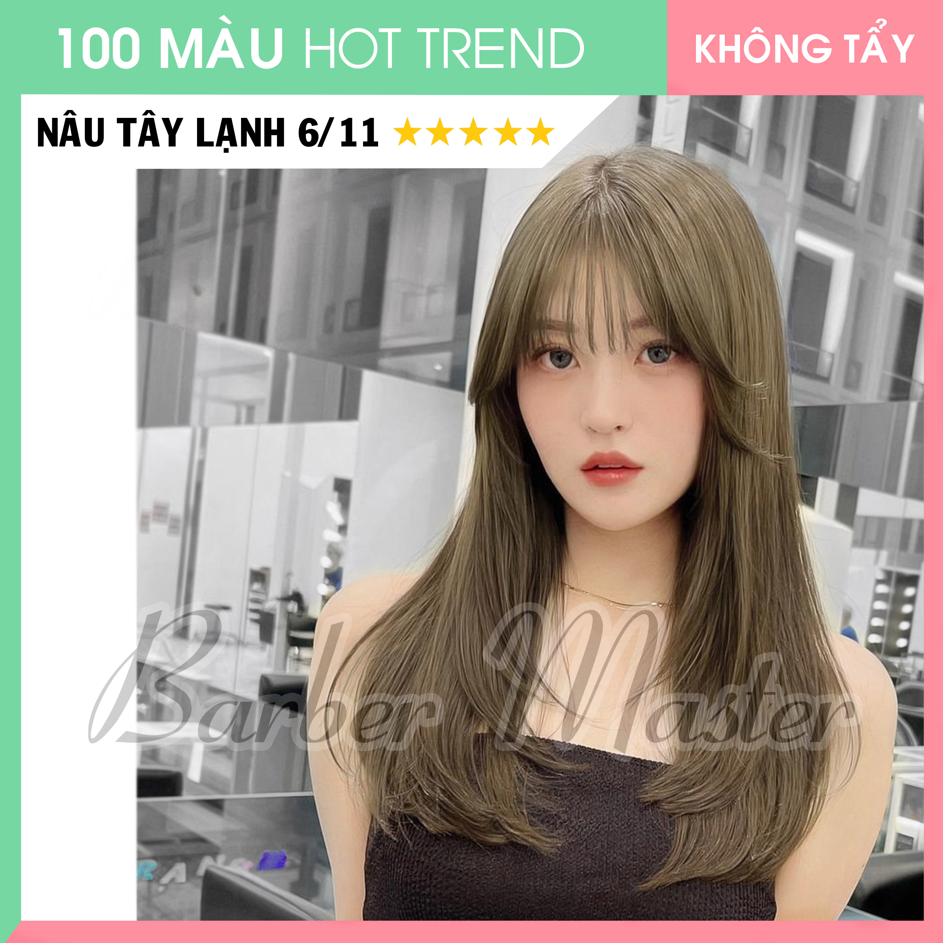 Bộ 5 tuýp Nhuộm lên 22 màu Xám Khói