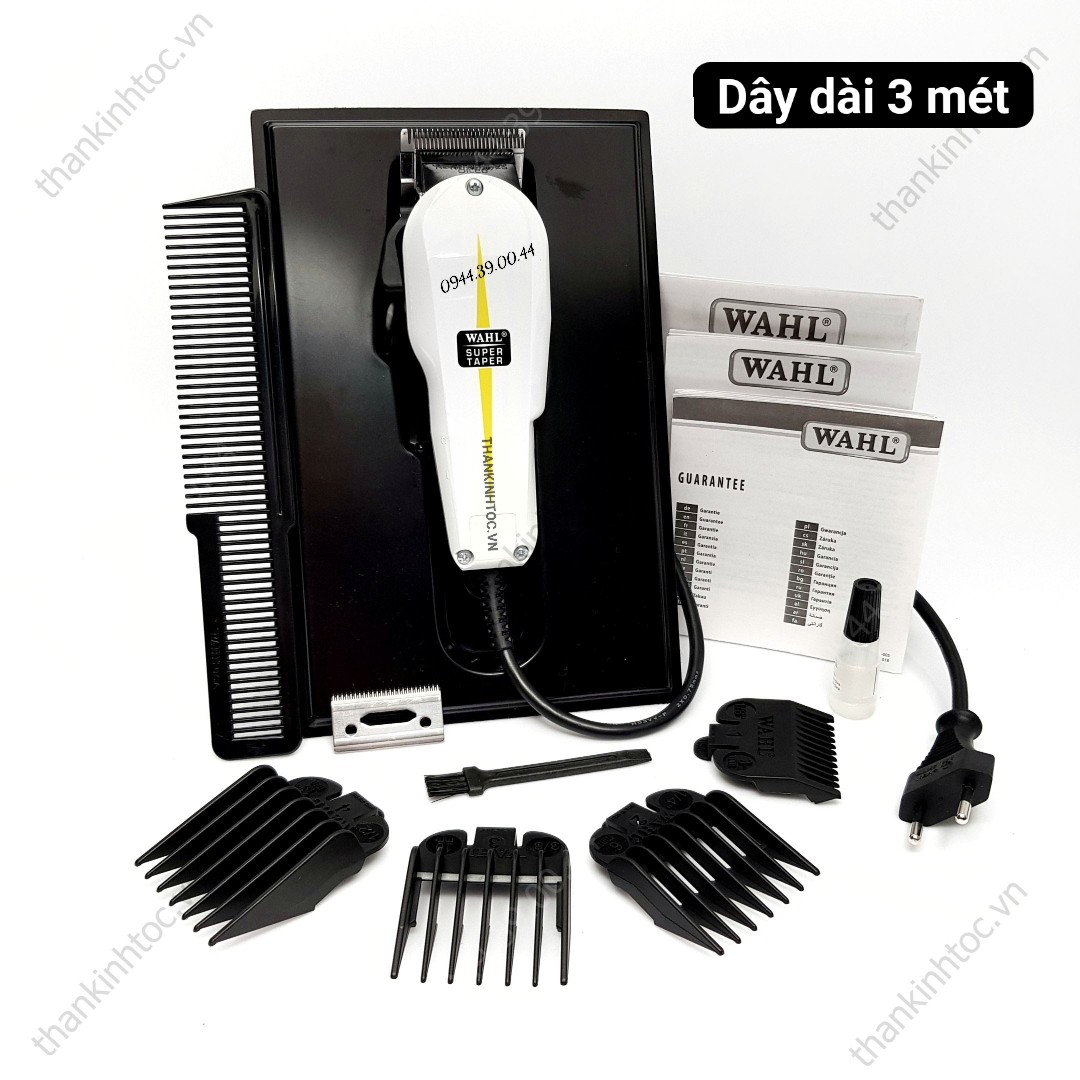 Tông đơ điện lưỡi đơn WAHL TAPER WHITE chính hãng USA Bản quốc tế 220V