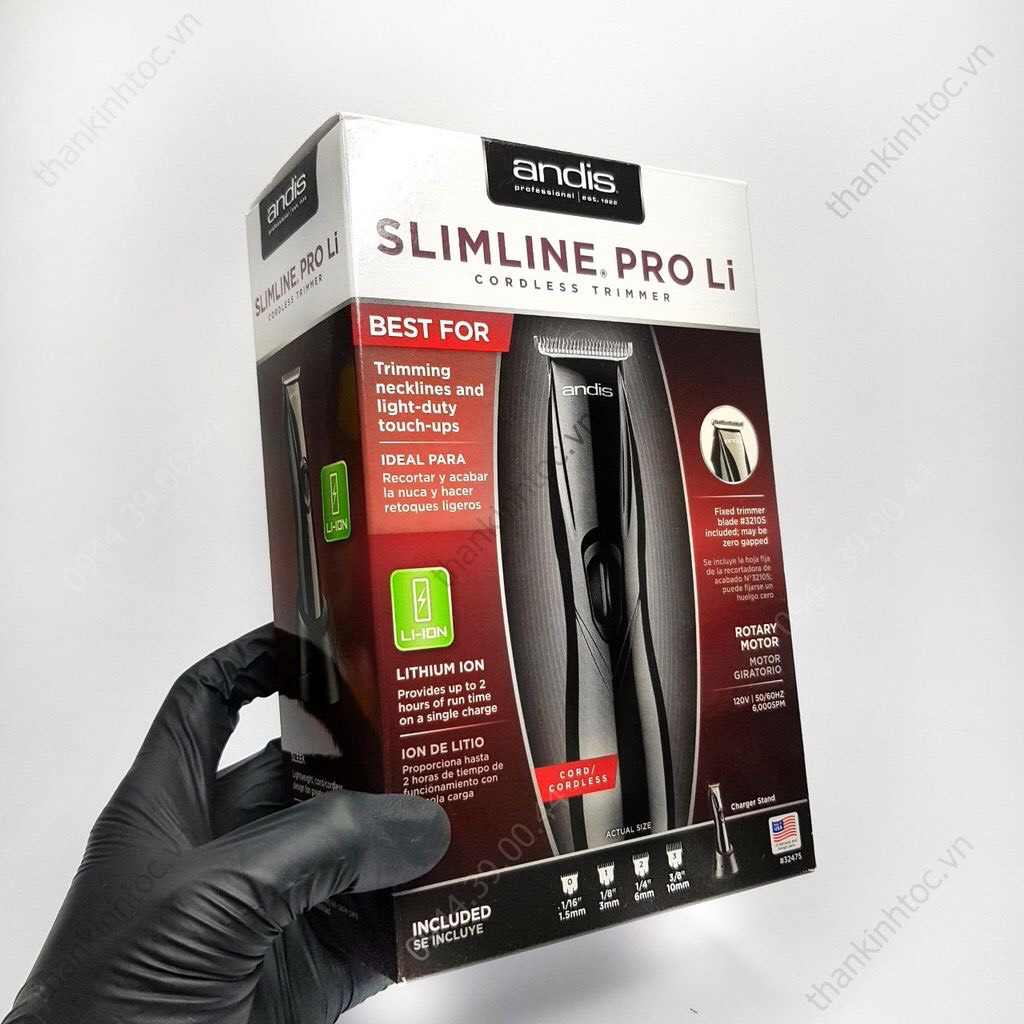 Tông đơ viền ANDIS SLIM PRO LI (BLACK) chính hãng USA