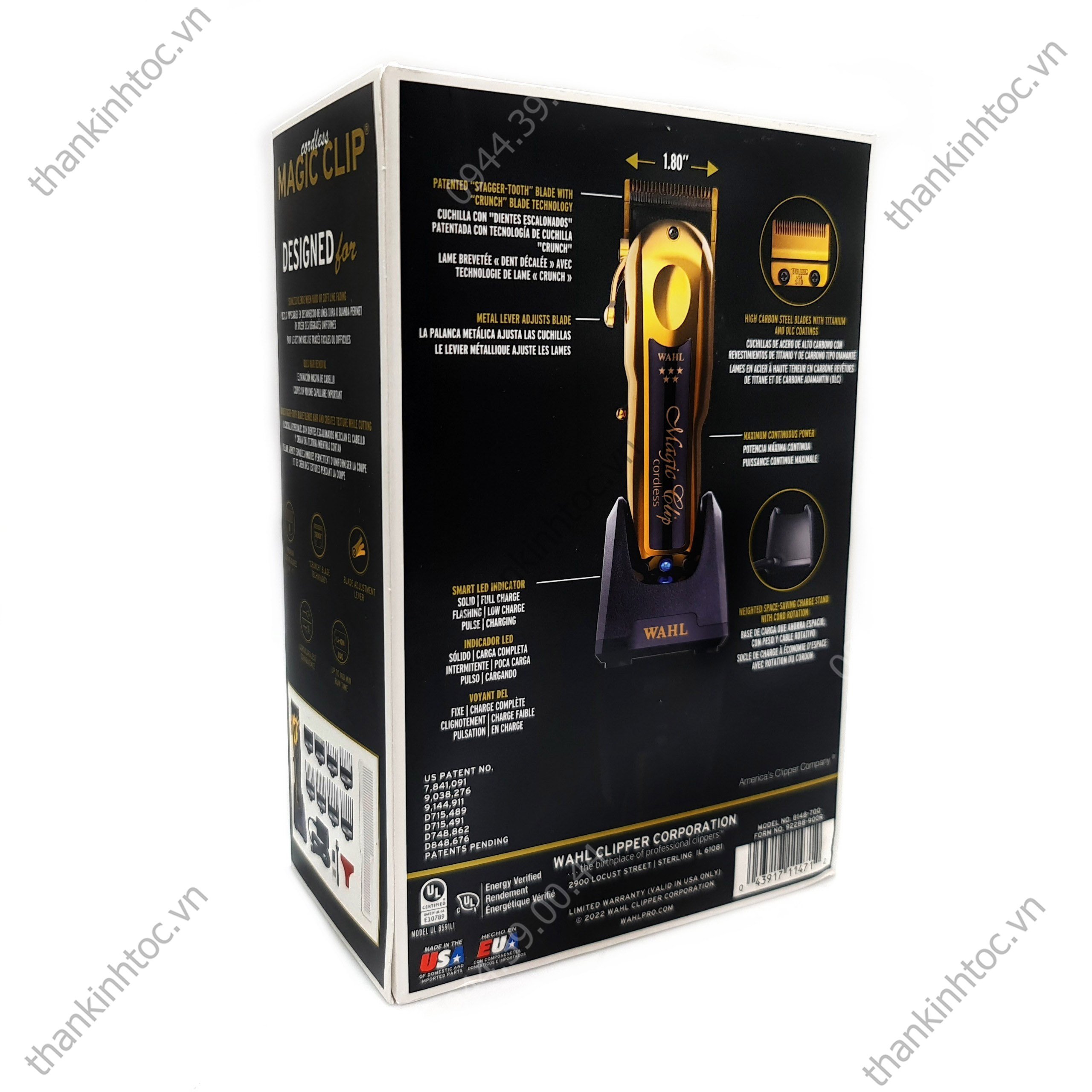 Tông Đơ Pin Lưỡi Kép Wahl Magic Gold Chính Hãng USA