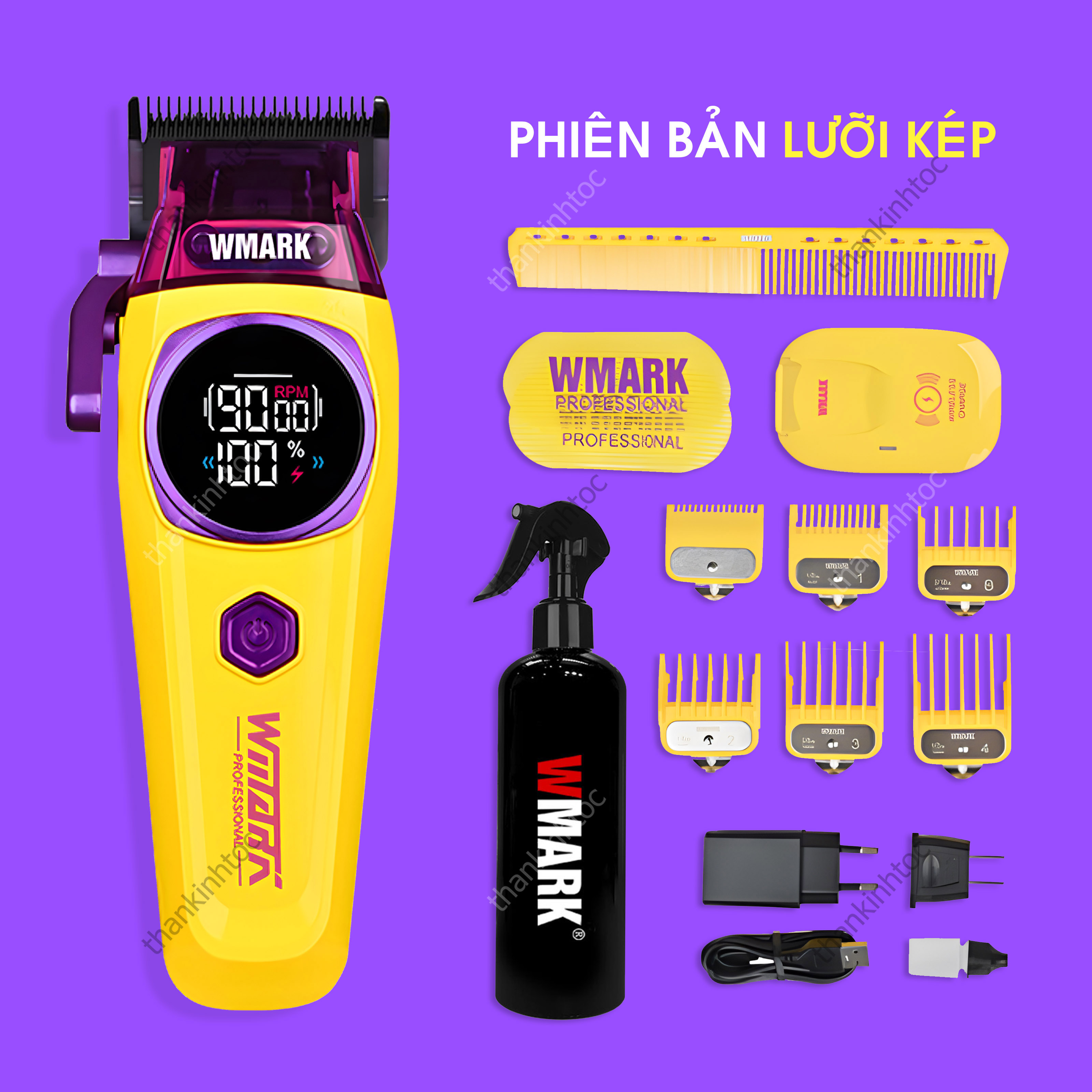 Tông Đơ Pin WMARK NG-8004 Sạc Kết Nối Không Dây Chính Hãng