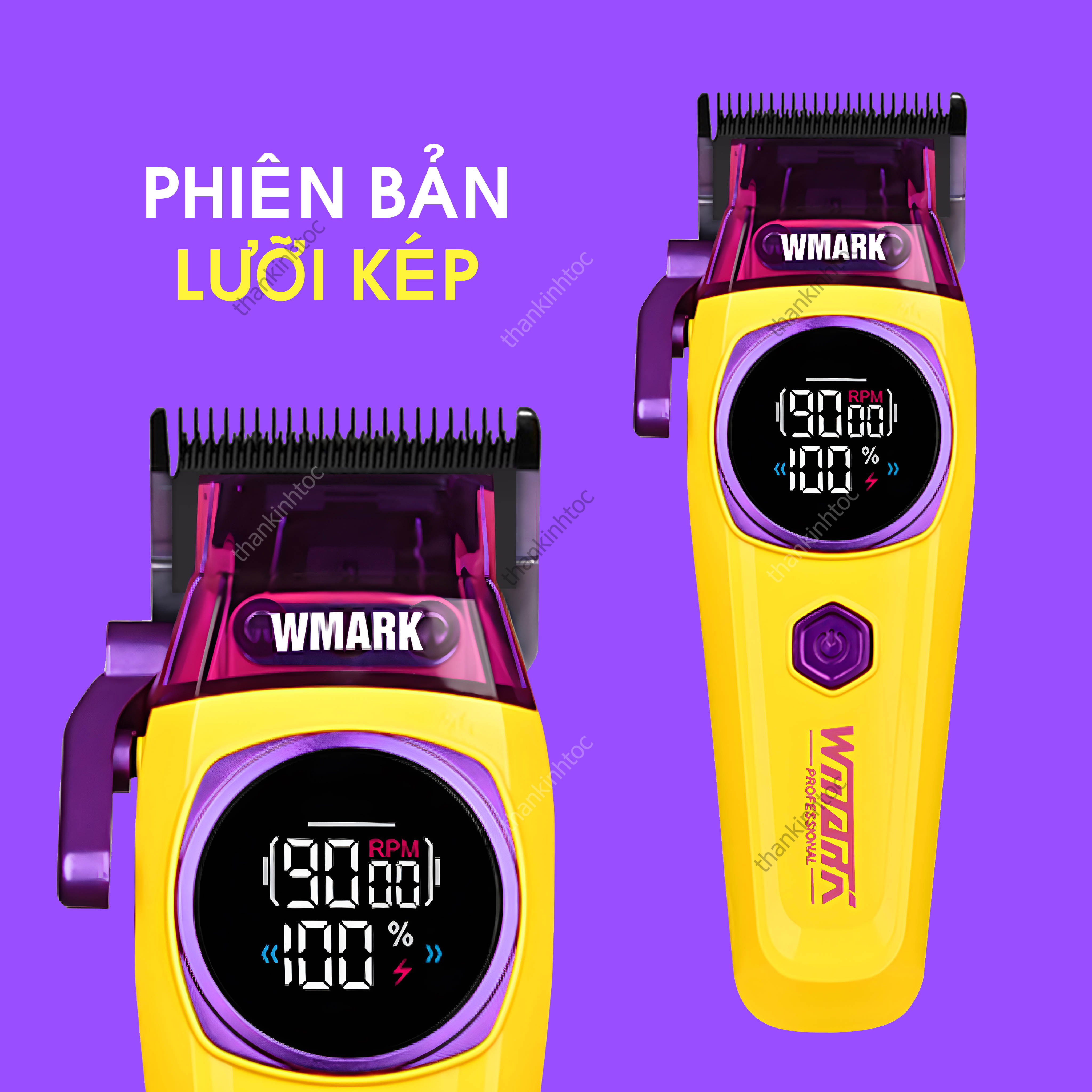 Tông Đơ Pin WMARK NG-8004 Sạc Kết Nối Không Dây Chính Hãng