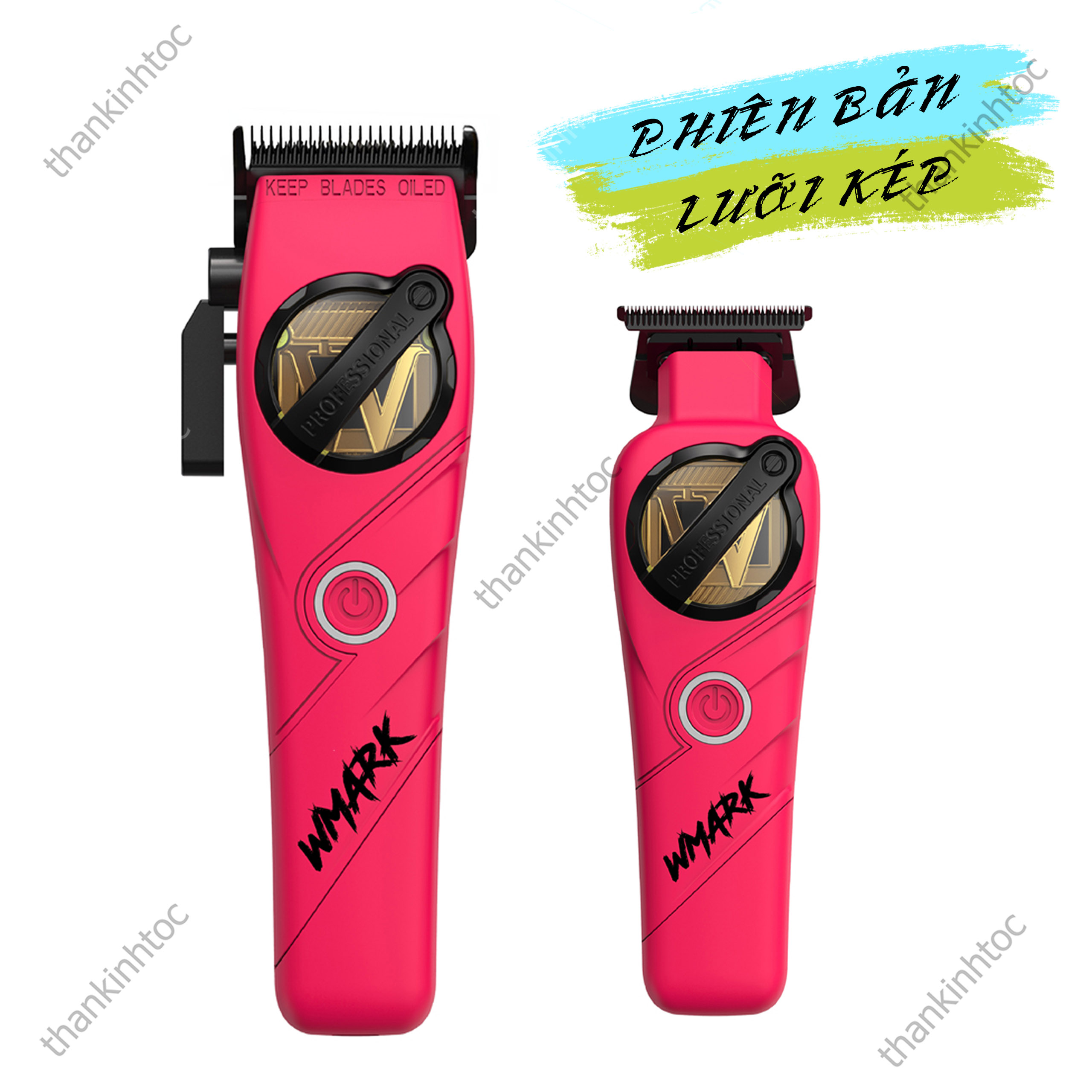 Combo WMARK NG-8613KIT Pink Chính Hãng | Tông đơ cắt + Tông viền