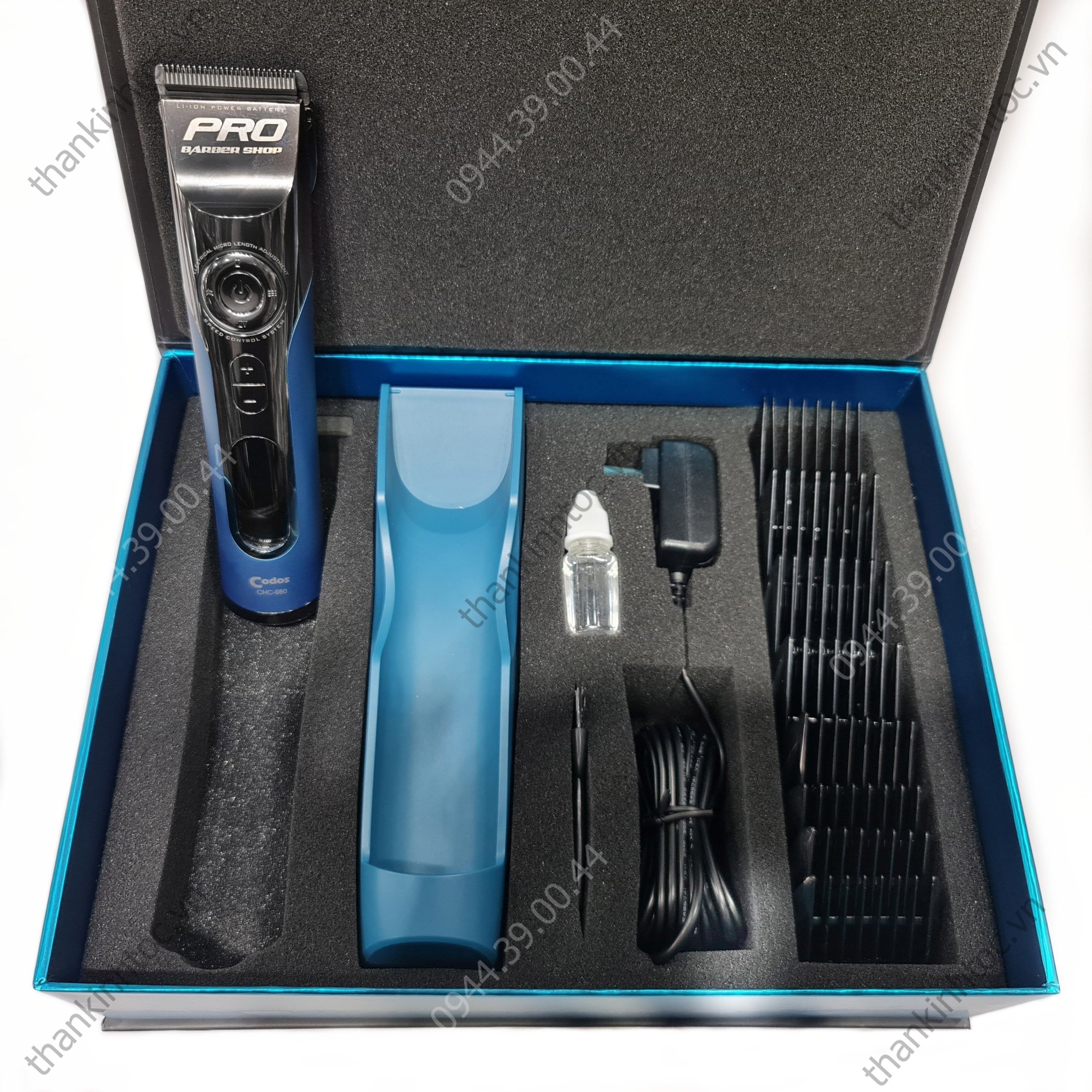 Tông đơ pin lưỡi đơn Codos 980 Pro Barbershop chính hãng